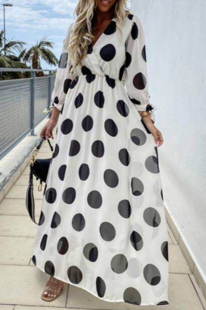 V Neck Waist Skirt Dresses(3 Colors)