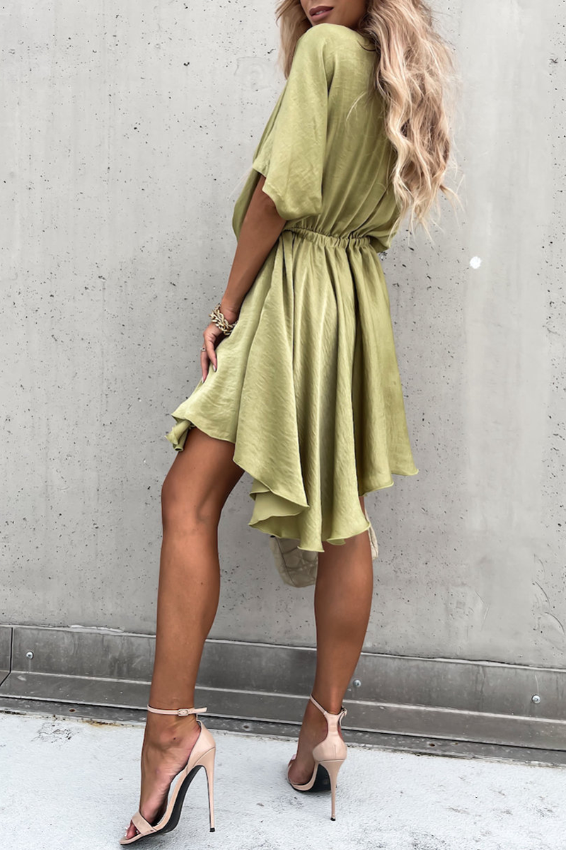 V Neck Cake Skirt Dresses