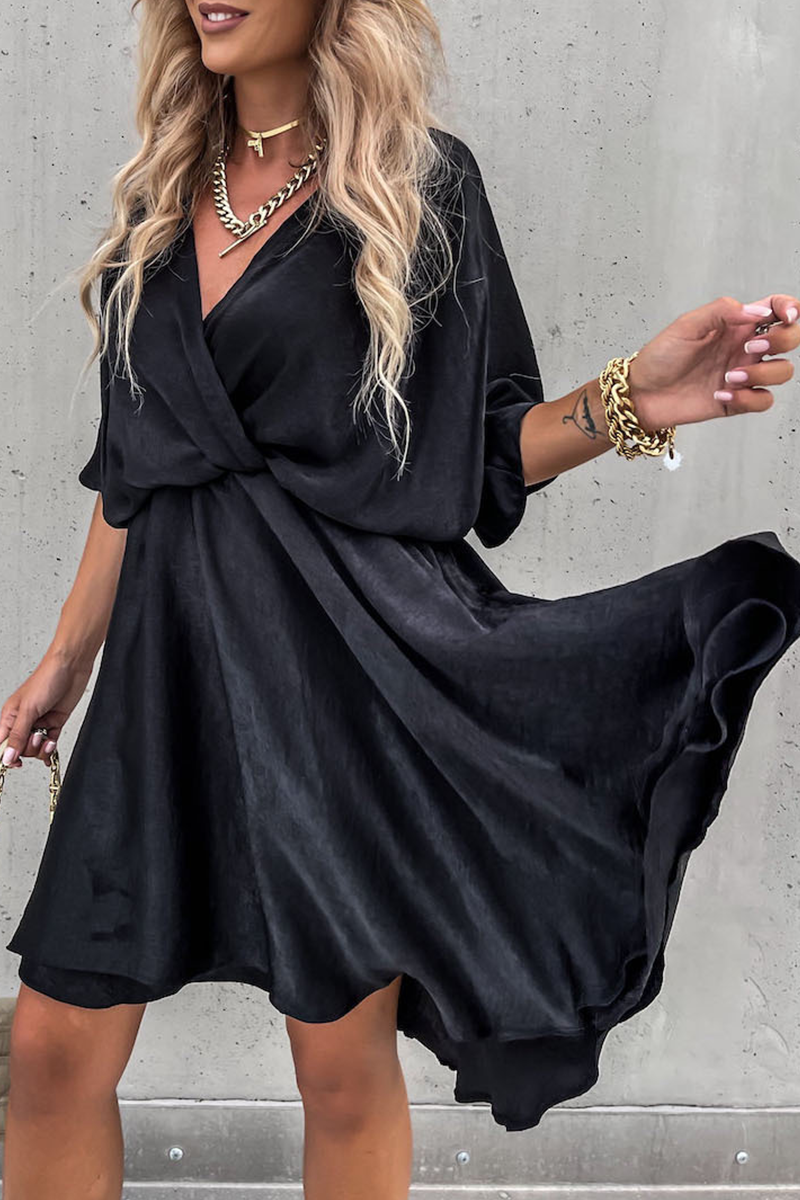 V Neck Cake Skirt Dresses