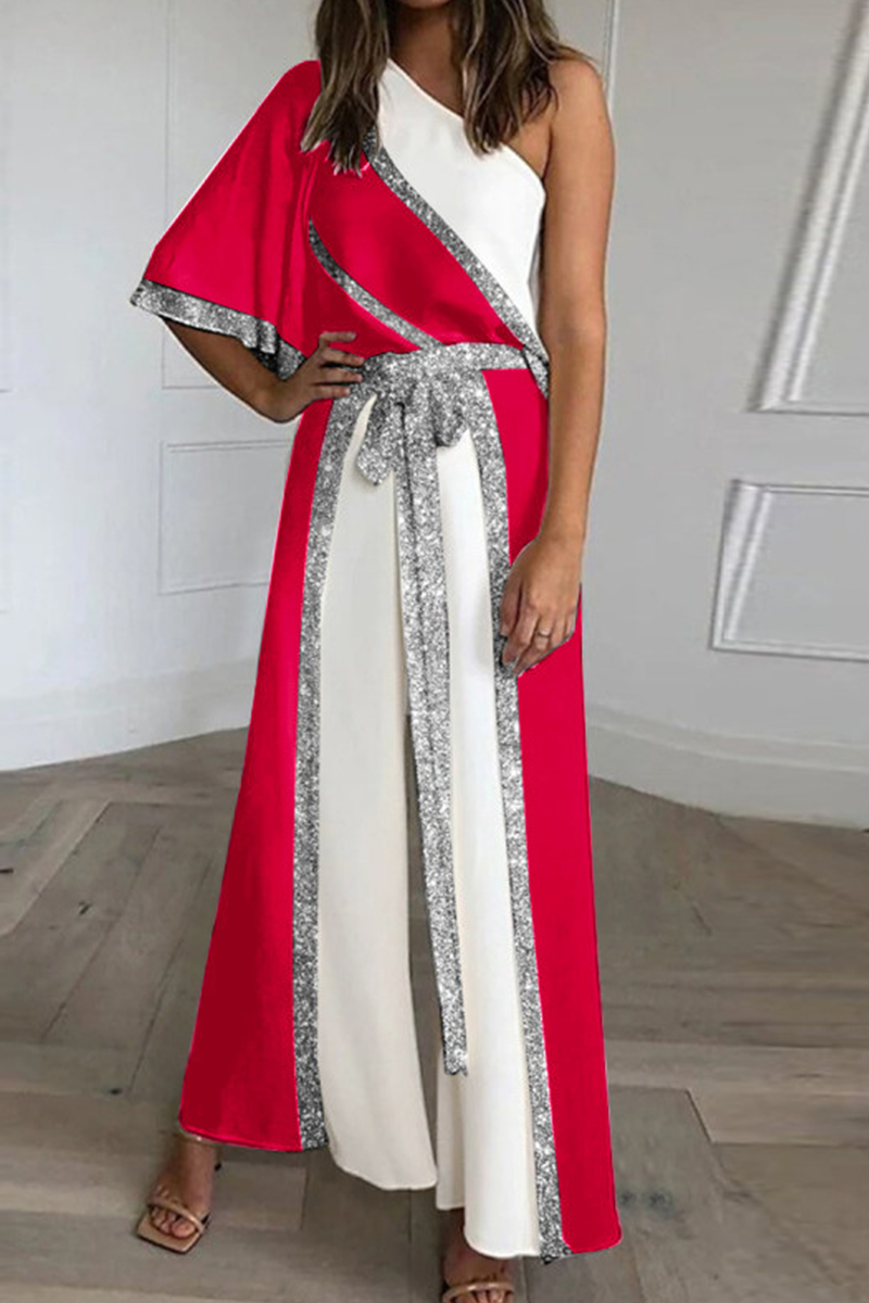 One Shoulder Loose Jumpsuits(3 Colors)