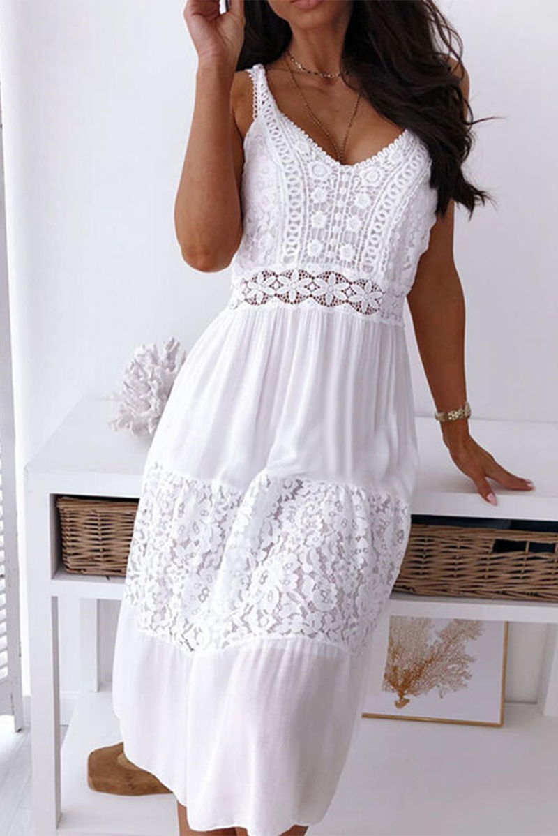 Lace Spaghetti Strap Cake Skirt Dresses