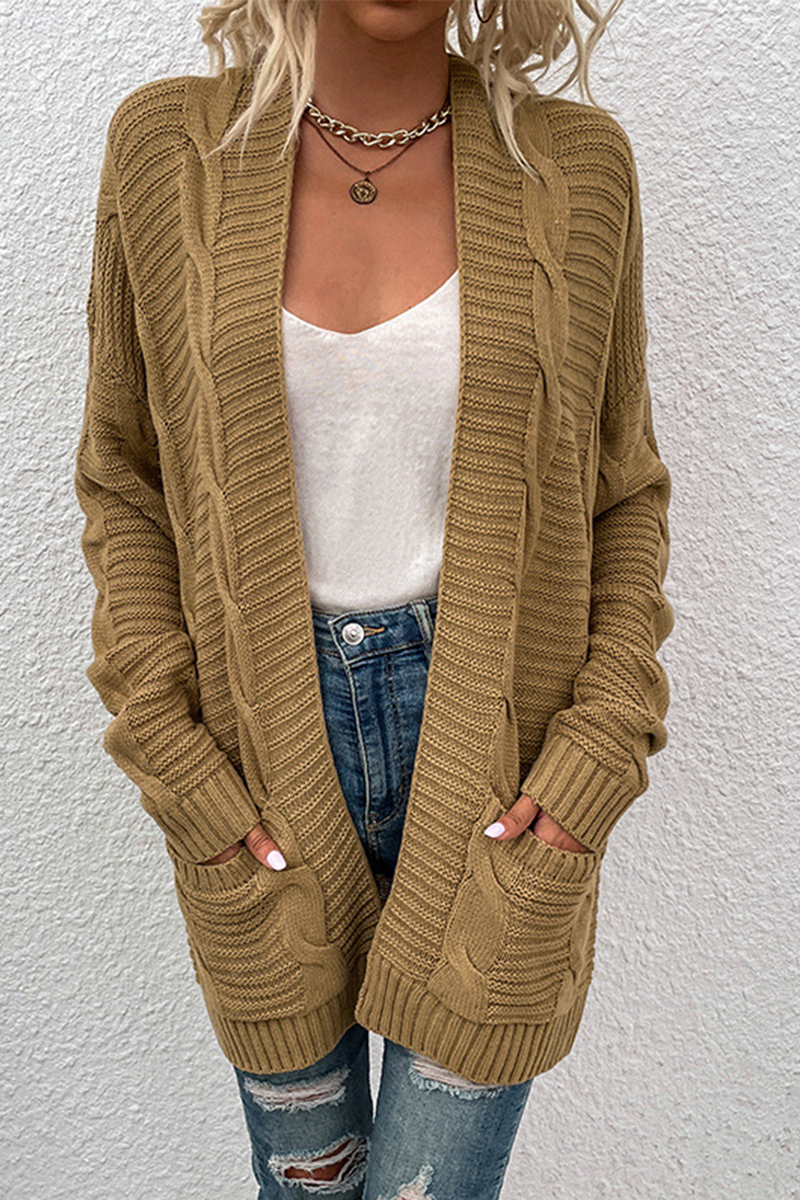 Split Joint Cardigan Collar Tops(10 Colors)