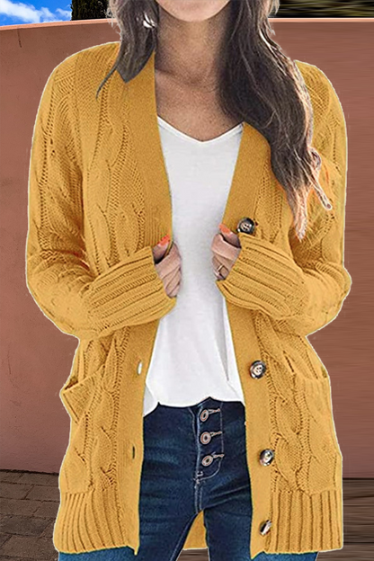 Split Joint Cardigan Collar Tops(6 Colors)