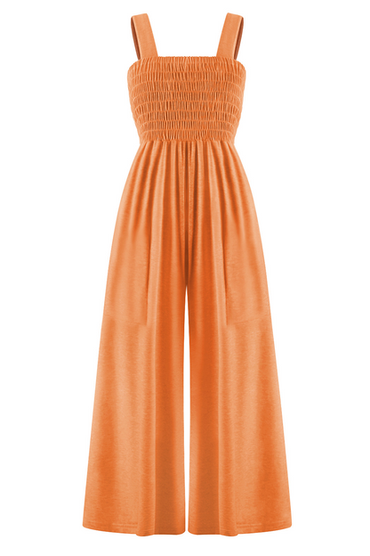 Square Collar Loose Jumpsuits(4 Colors)