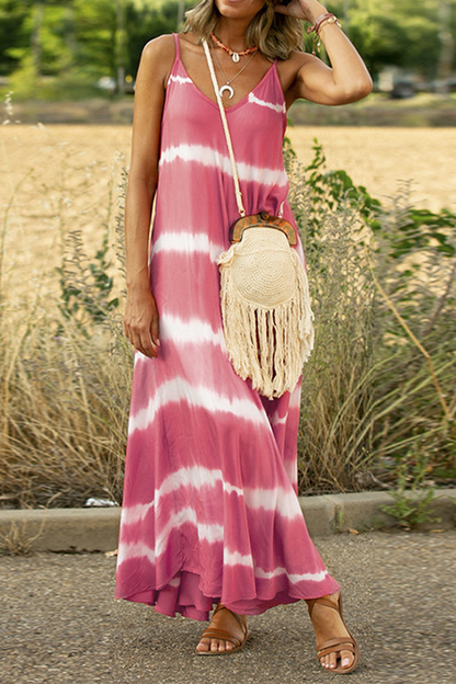 Print Patchwork Spaghetti Strap Cake Skirt Dresses(6 Colors)