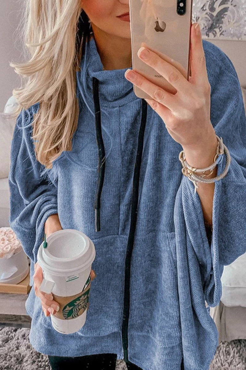 Draw String Half a Turtleneck Hoodies(4 Colors)