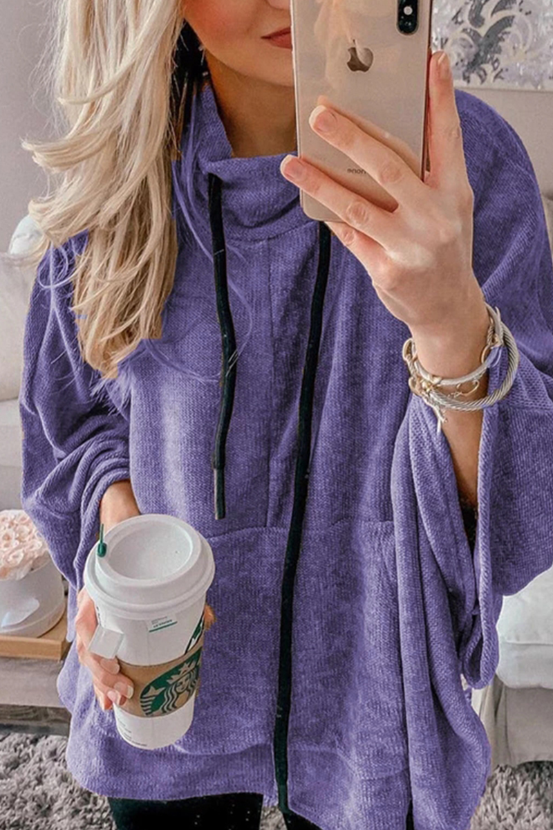 Draw String Half a Turtleneck Hoodies(4 Colors)