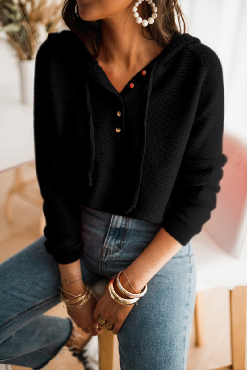 Patchwork Hooded Collar Sweaters(5 Colors)