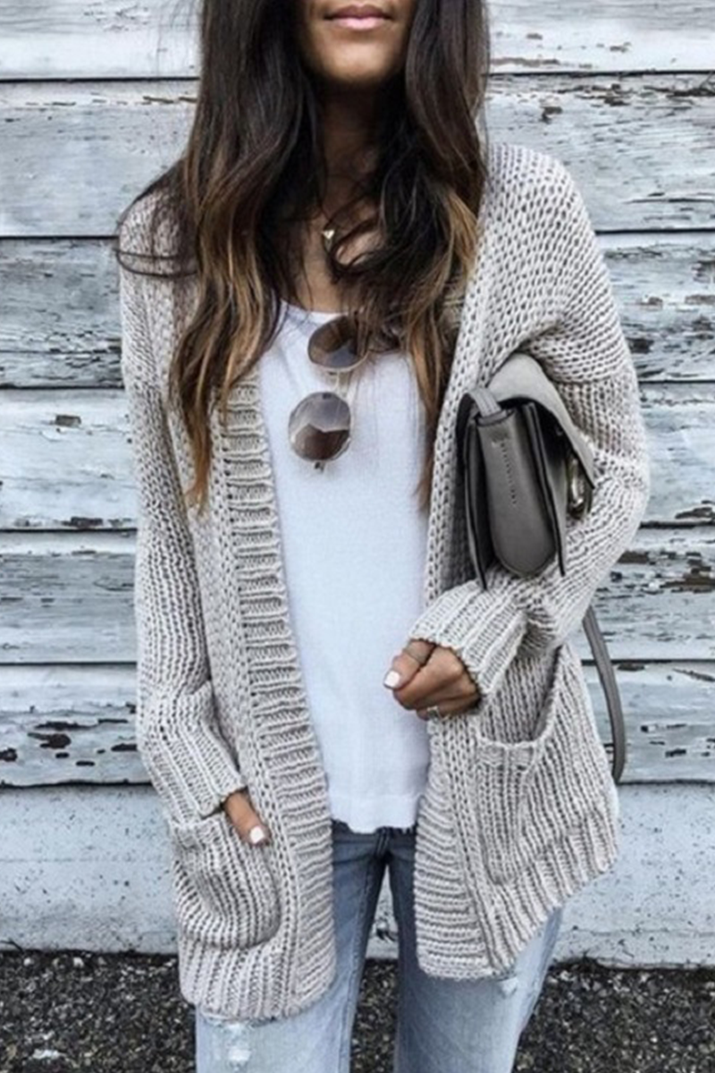 Patchwork Cardigan Collar Sweaters(5 Colors)
