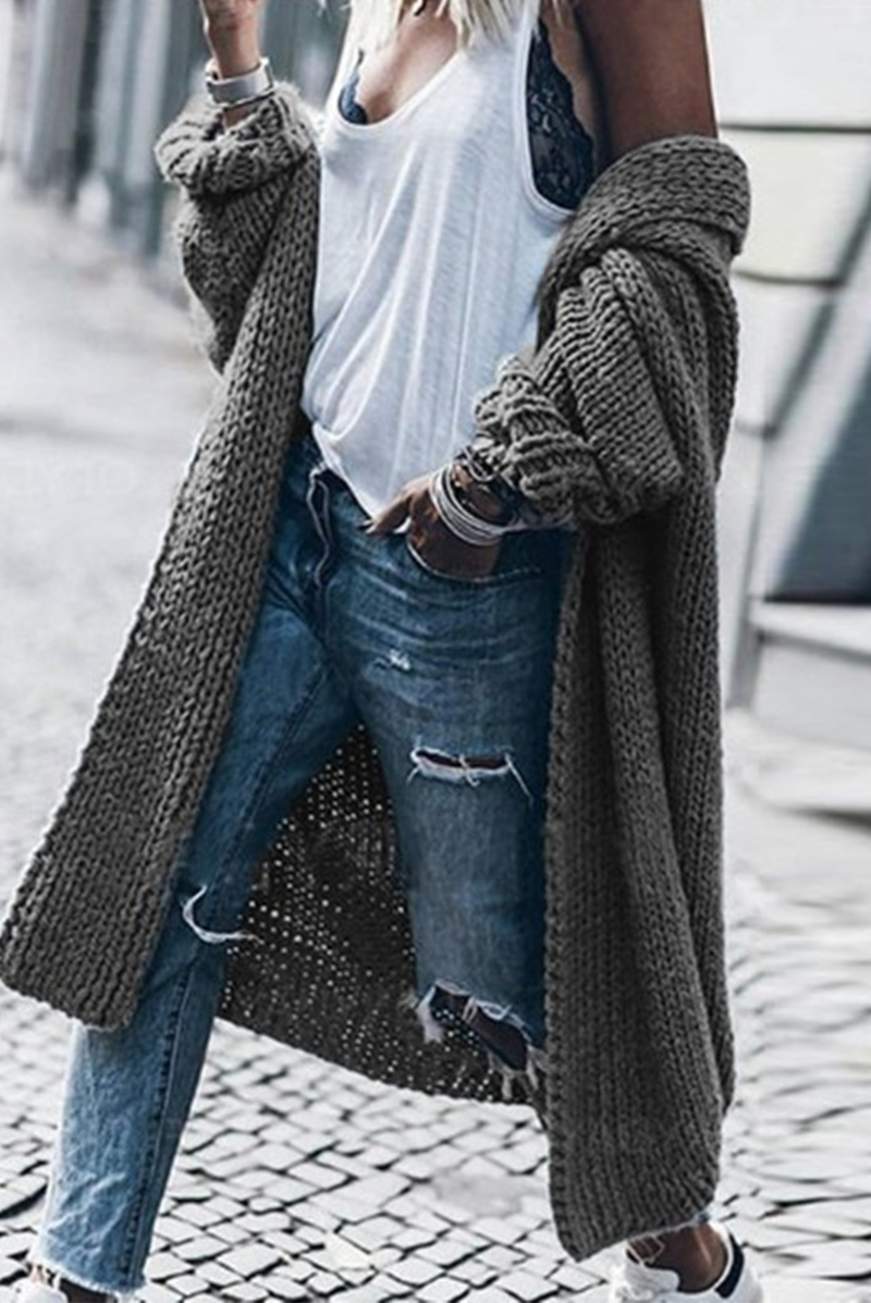 Retro Patchwork Cardigan(5 Colors)