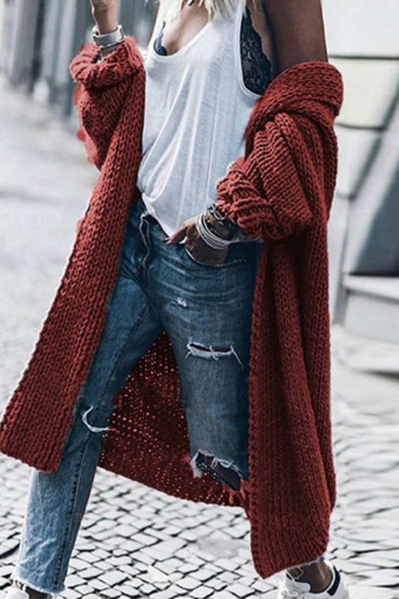 Retro Patchwork Cardigan(5 Colors)