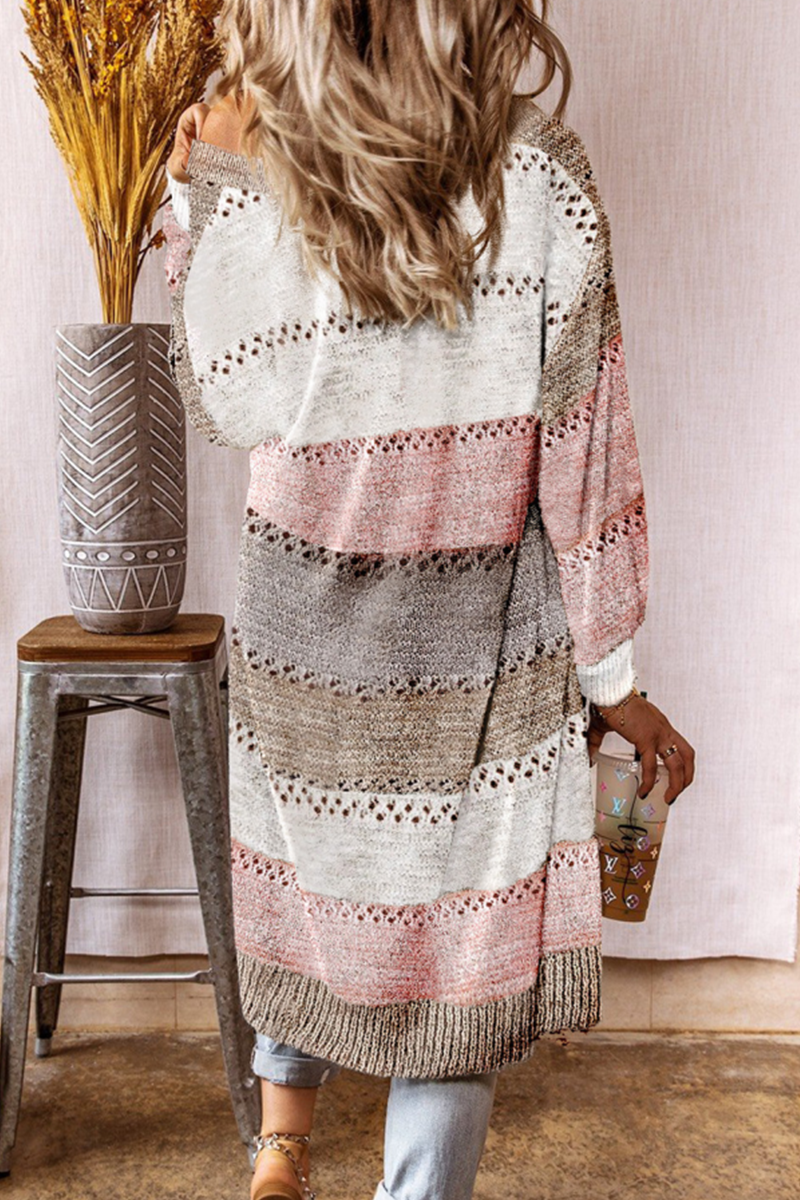 Patchwork Hollowed Out Cardigan(3 Colors)
