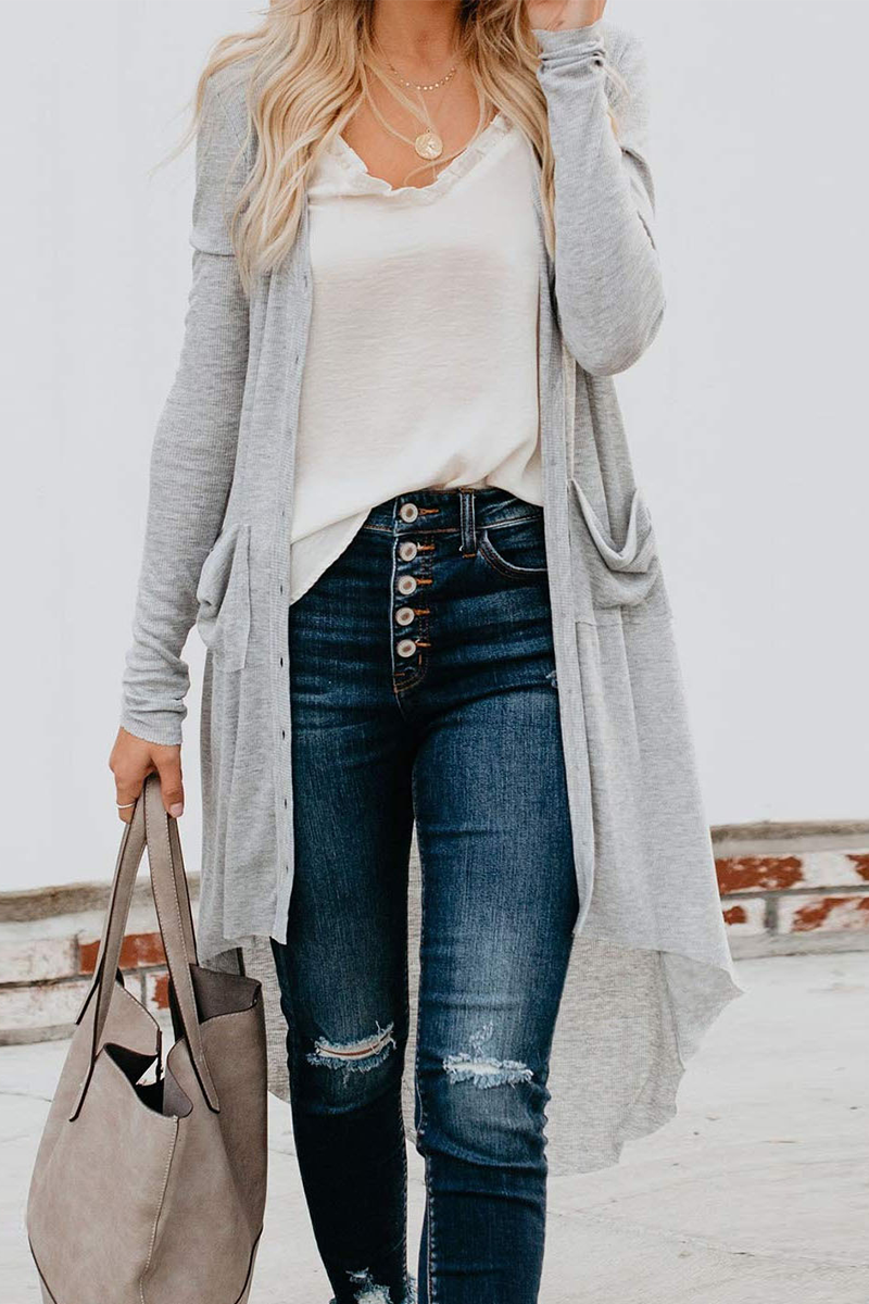 Patchwork Cardigan Collar Outerwear(8 Colors)