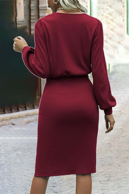 O Neck One Step Skirt Dresses(6 Colors)