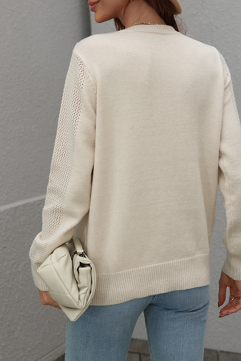 Tassel Patchwork O Neck Sweaters(5 Colors)