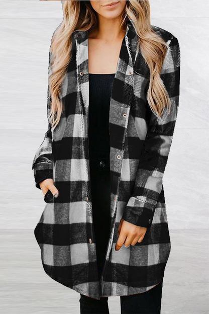 Patchwork Buckle Mandarin Collar Blouses(6 Colors)