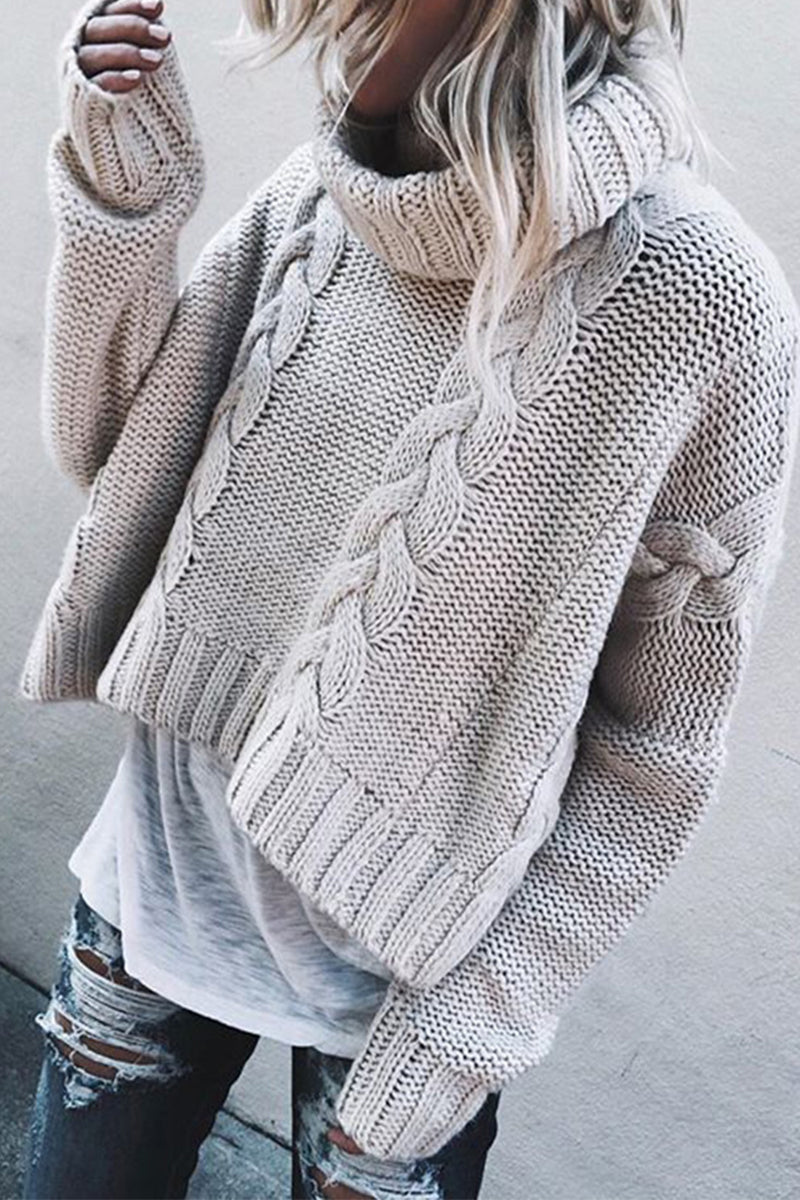Pullovers Scarf Collar Sweaters(3 Colors)