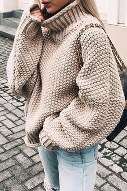 Patchwork Turtleneck Sweaters(14 Colors)