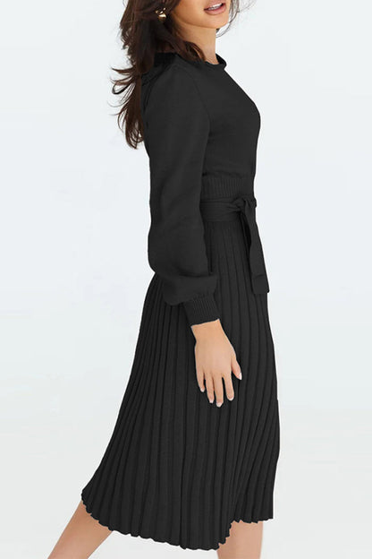 Bandage O Neck One Step Skirt Dresses(4 Colors)