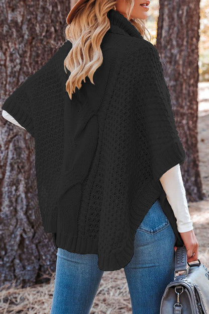 Patchwork Turtleneck Sweaters(3 Colors)