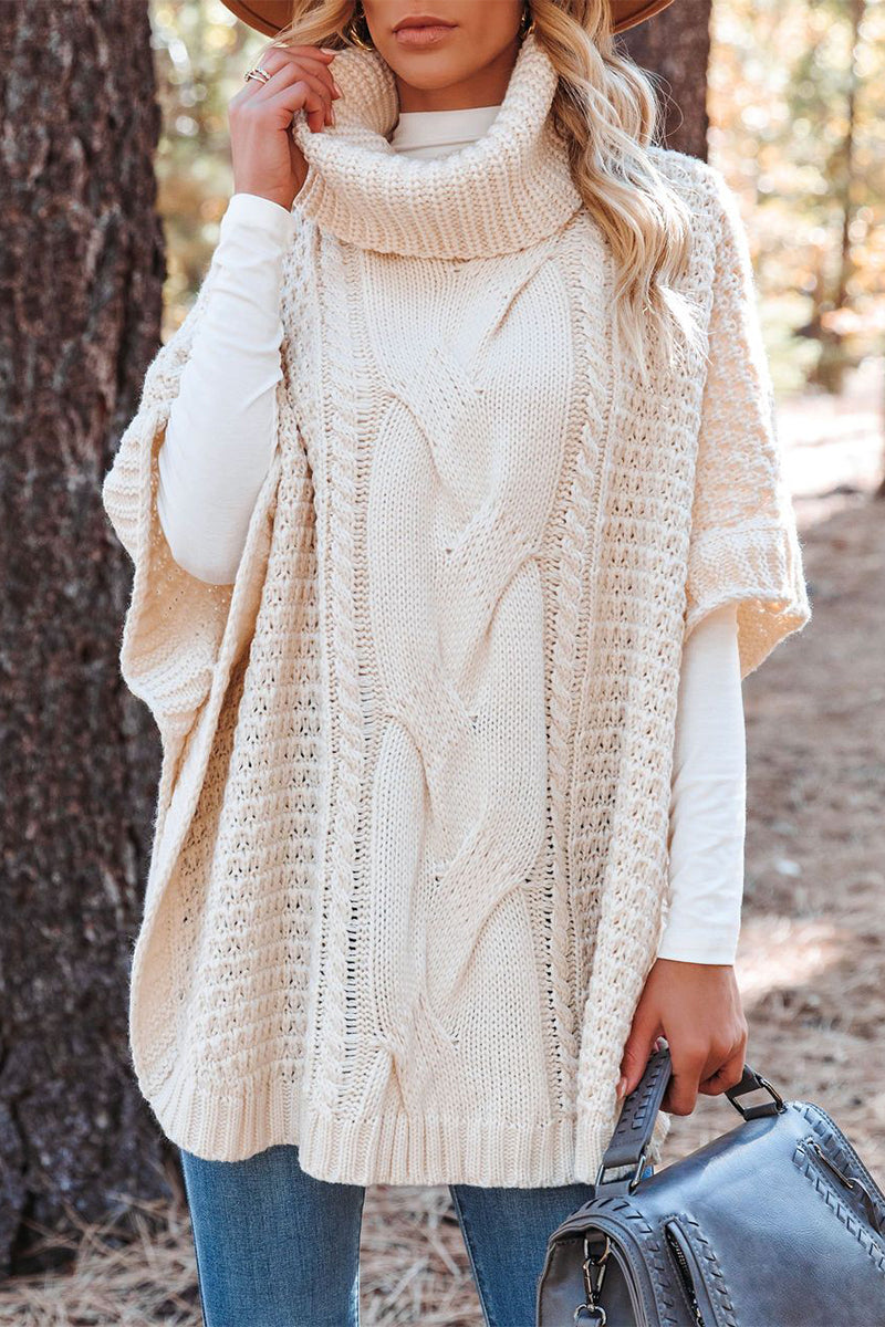 Patchwork Turtleneck Sweaters(3 Colors)