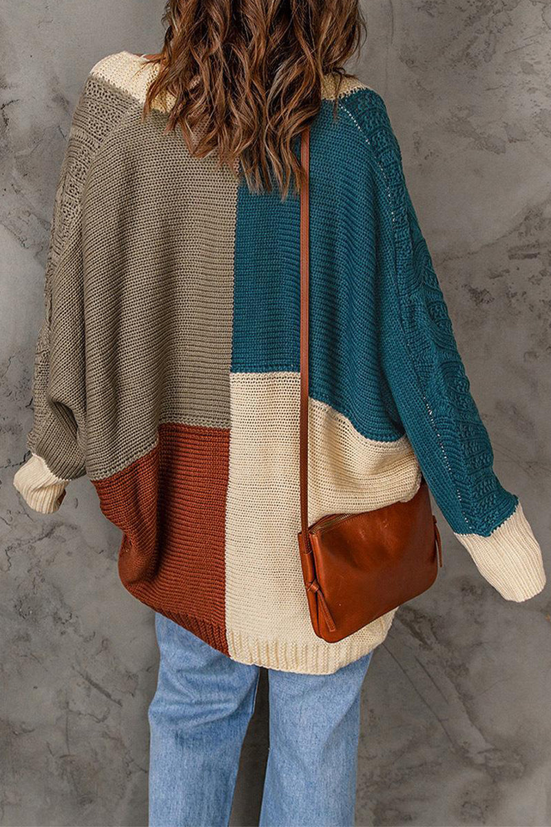 Color Block Contrast Cardigans(8 Colors)