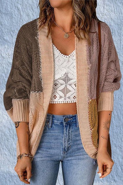 Color Block Contrast Cardigans(8 Colors)