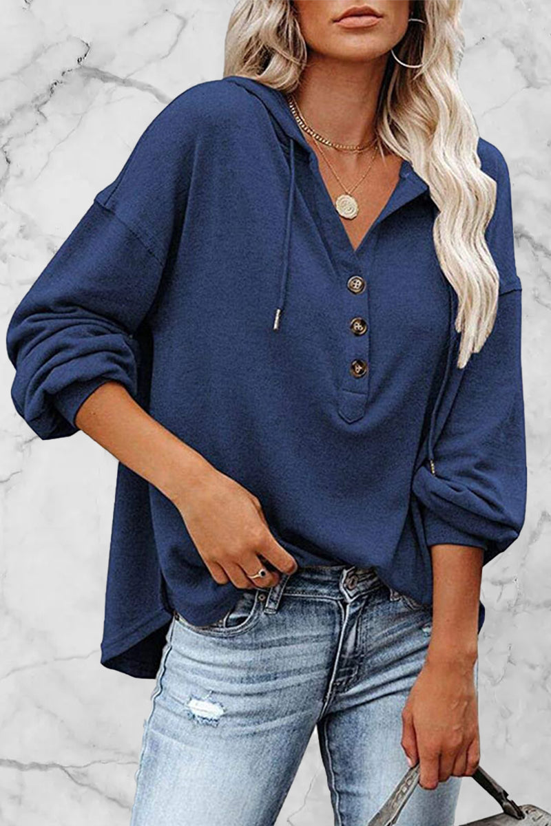 Frenulum V Neck Hoodies(11 Colors)