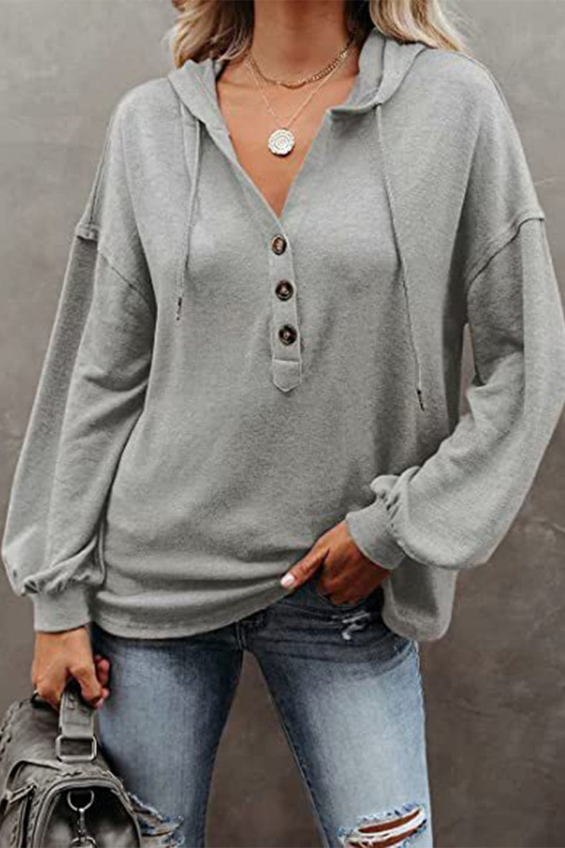 Frenulum V Neck Hoodies(11 Colors)