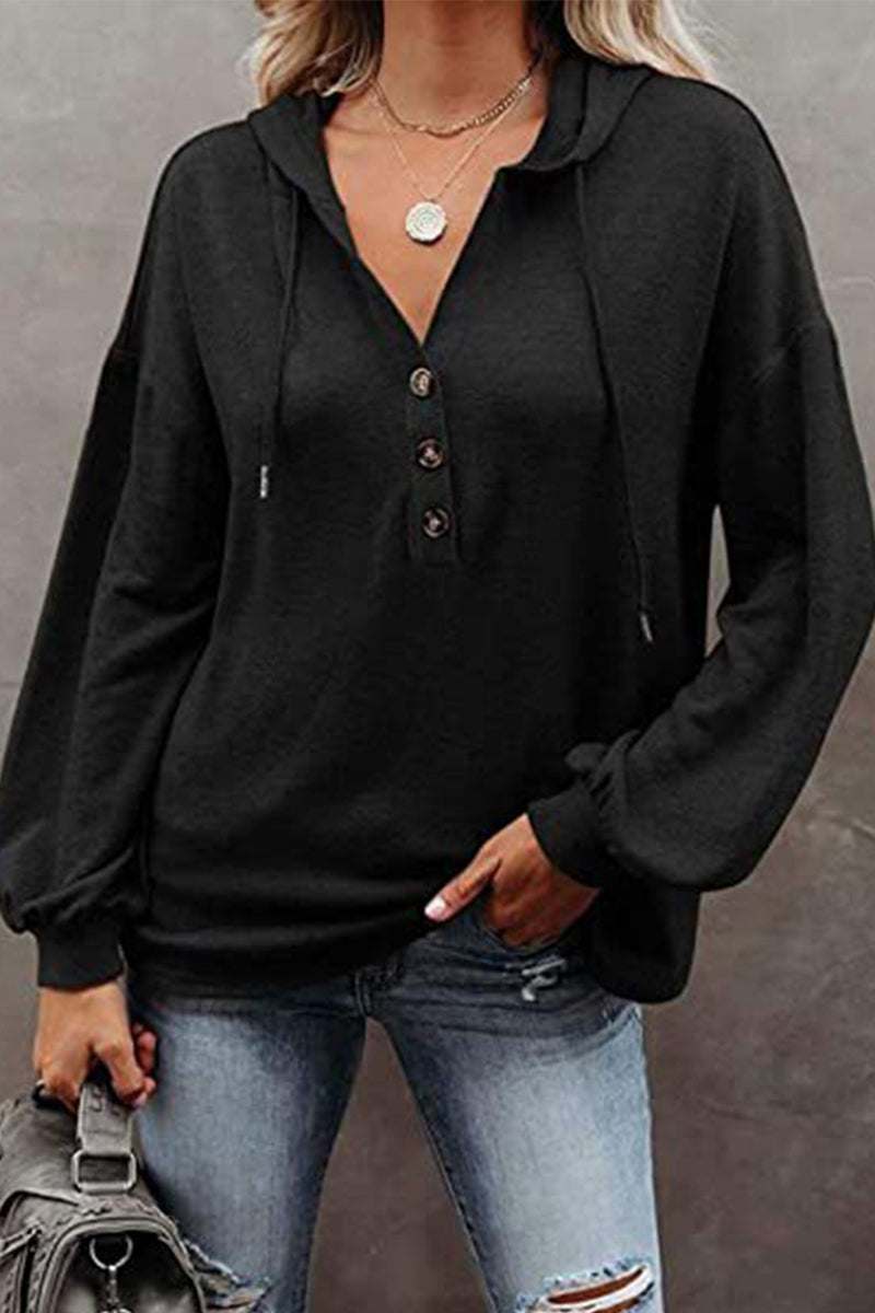 Frenulum V Neck Hoodies(11 Colors)
