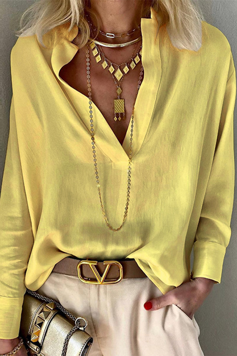Mandarin Collar Blouses(2 Colors)