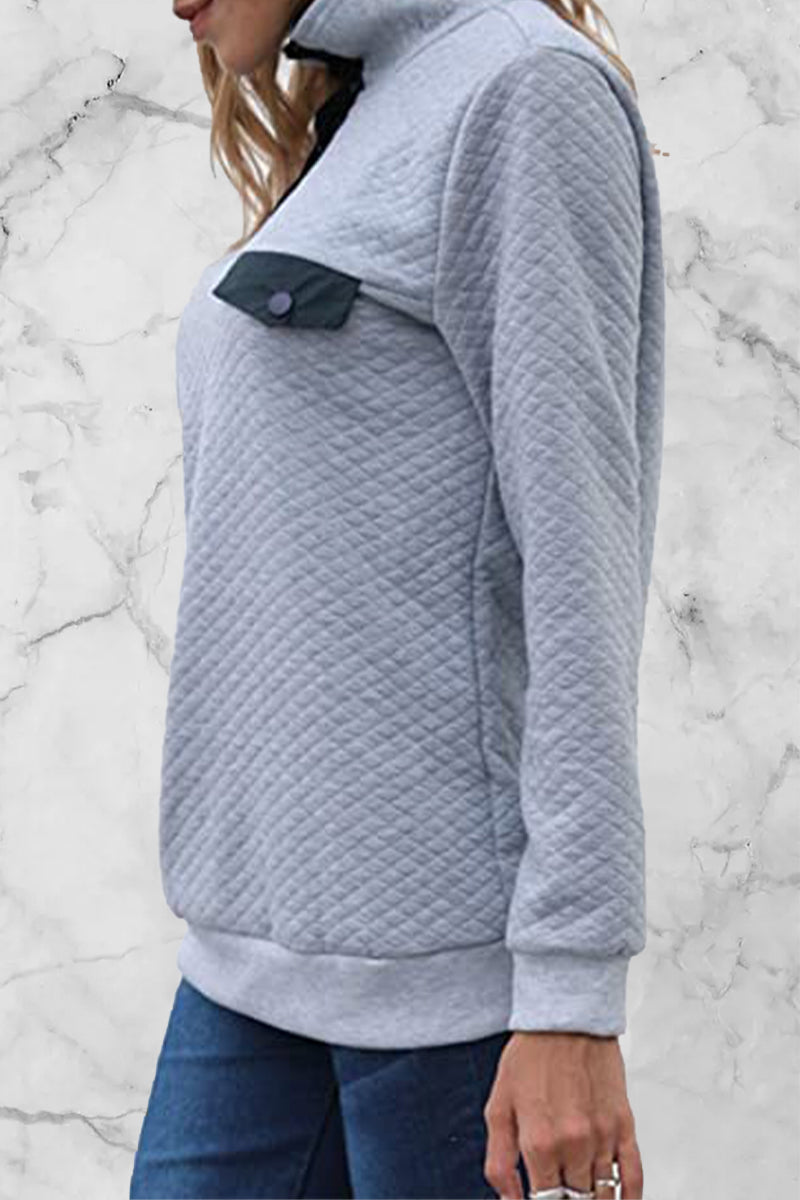Patchwork Turtleneck Hoodies(7 Colors)