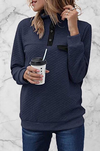 Patchwork Turtleneck Hoodies(7 Colors)