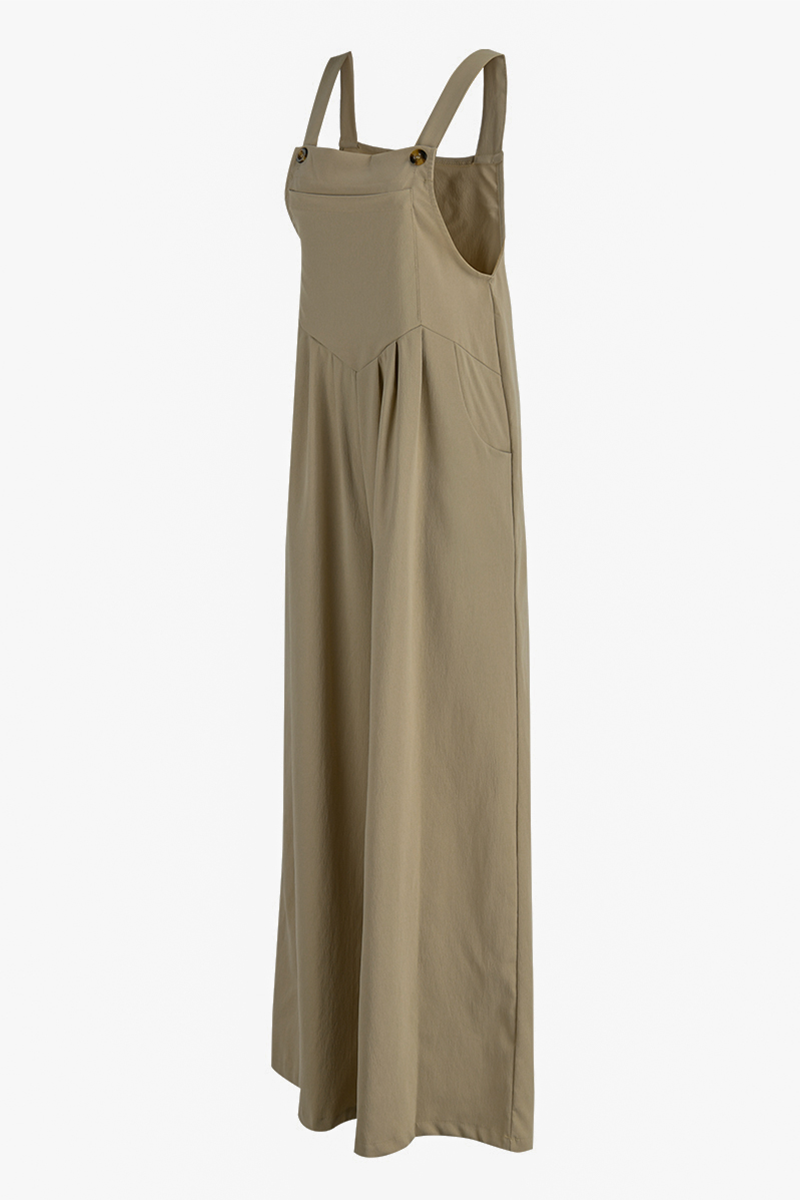 Split Joint Square Collar Loose Jumpsuits(13 Colors)