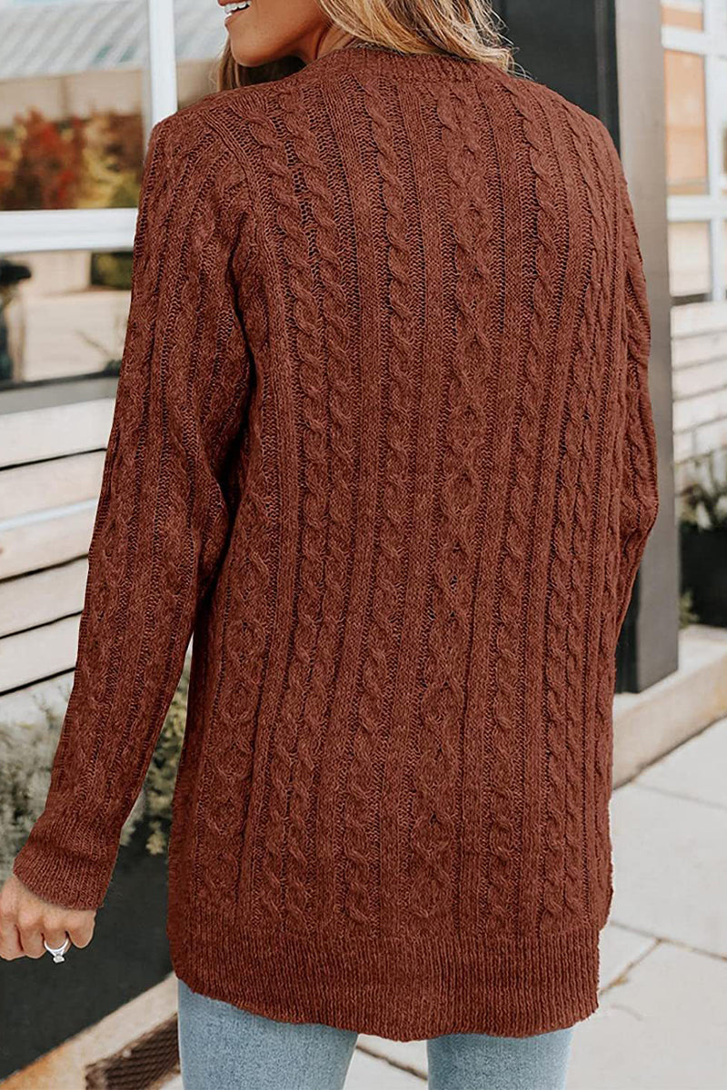 Buttons Color V Neck Cardigans(5 Colors)