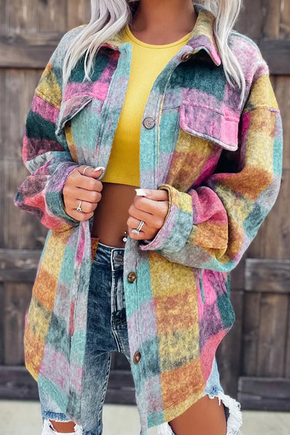 Street Print Printing Turndown Collar Blouses(3 Colors)
