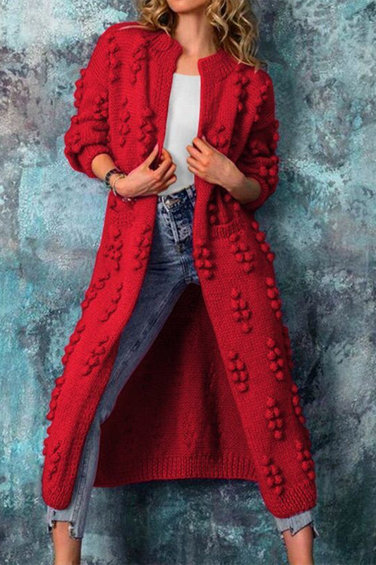 Drum Wave Long Sweater Outerwear(3 Colors)