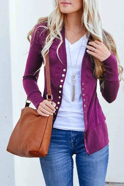 Buttons Color Cardigan(9 Colors)