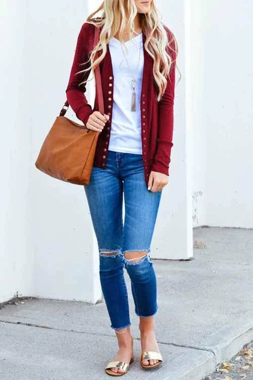 Buttons Color Cardigan(9 Colors)