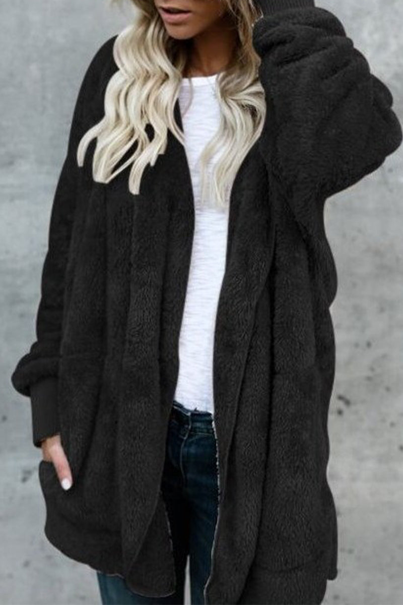 Work Patchwork Cardigan Collar Outerwear