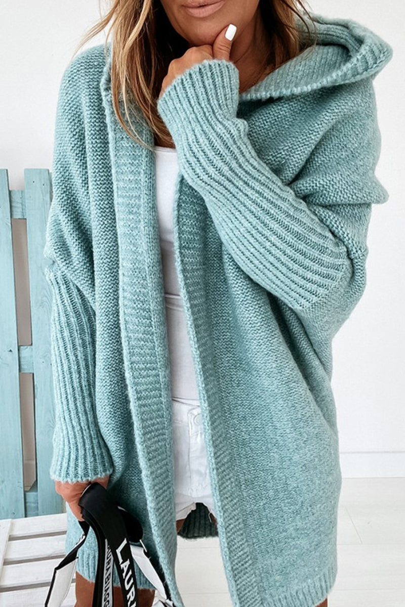 Street Asymmetrical Color Hooded Collar Cardigans(15 Colors)