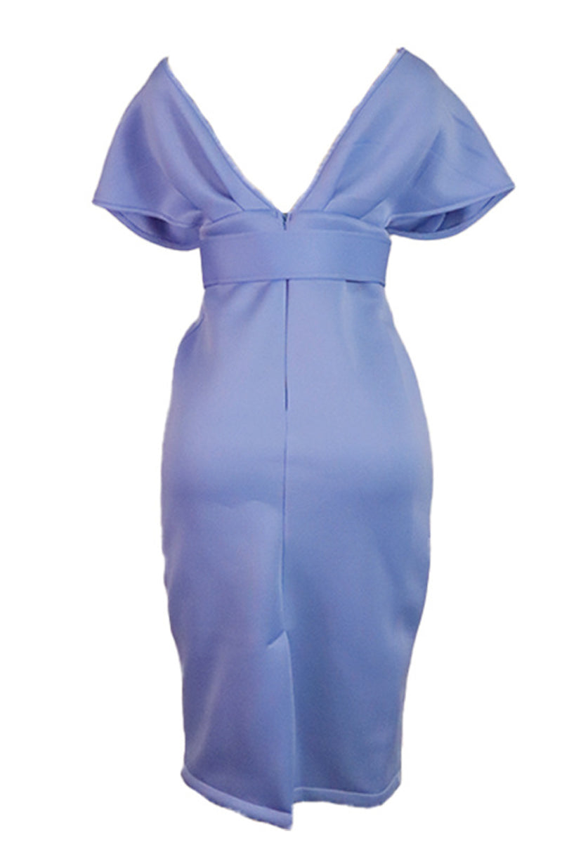 V Neck One Step Skirt Dresses(2 Colors)