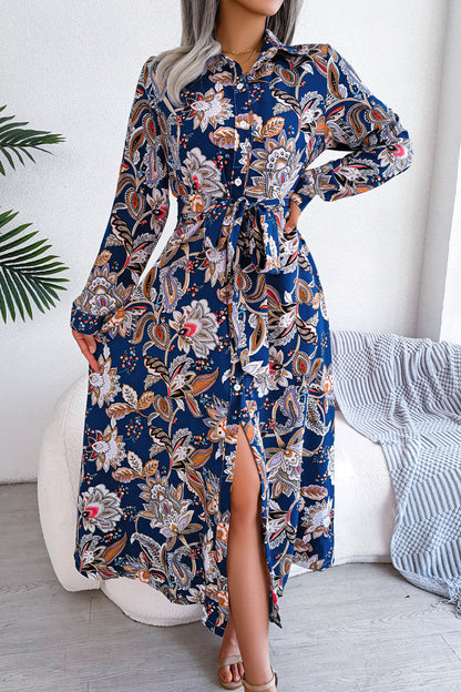 Frenulum Buckle Turndown Collar One Step Skirt Dresses(3 Colors)