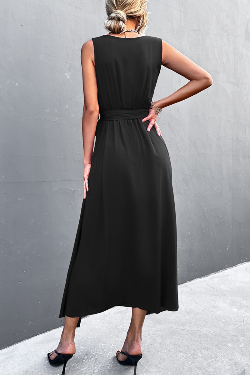 Slit V Neck One Step Skirt Dresses(5 Colors)