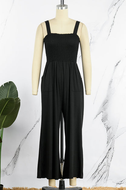 Patchwork Square Collar Loose Jumpsuits(6 Colors)