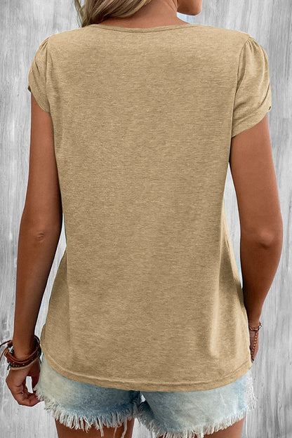 Simplicity Color V Neck T-shirts