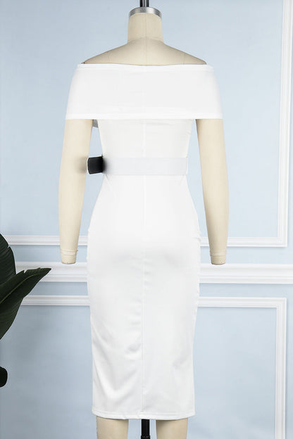 With Belt V Neck One Step Skirt Dresses(8 Colors)