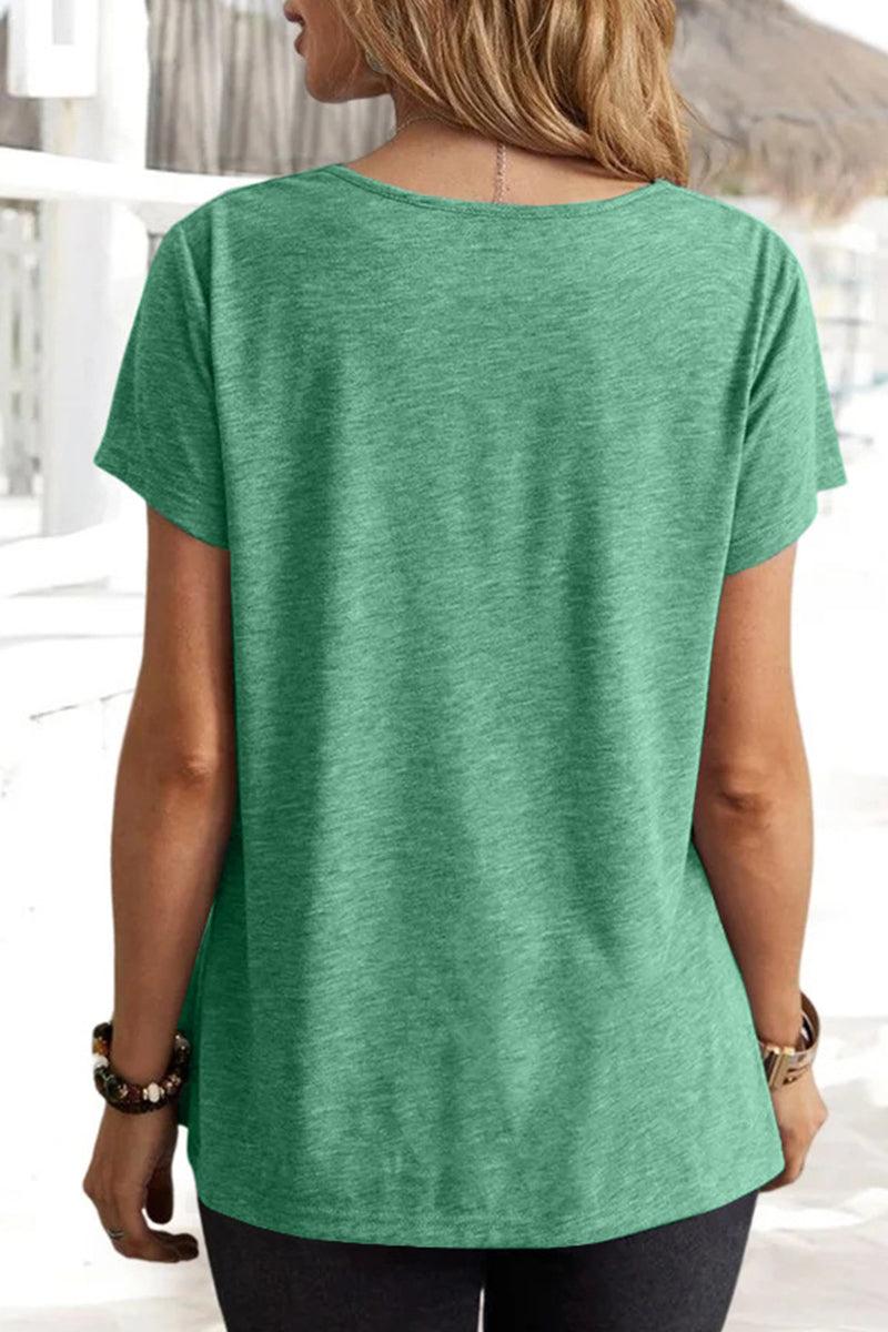 Simplicity Color U Neck T-shirts(5 Colors)