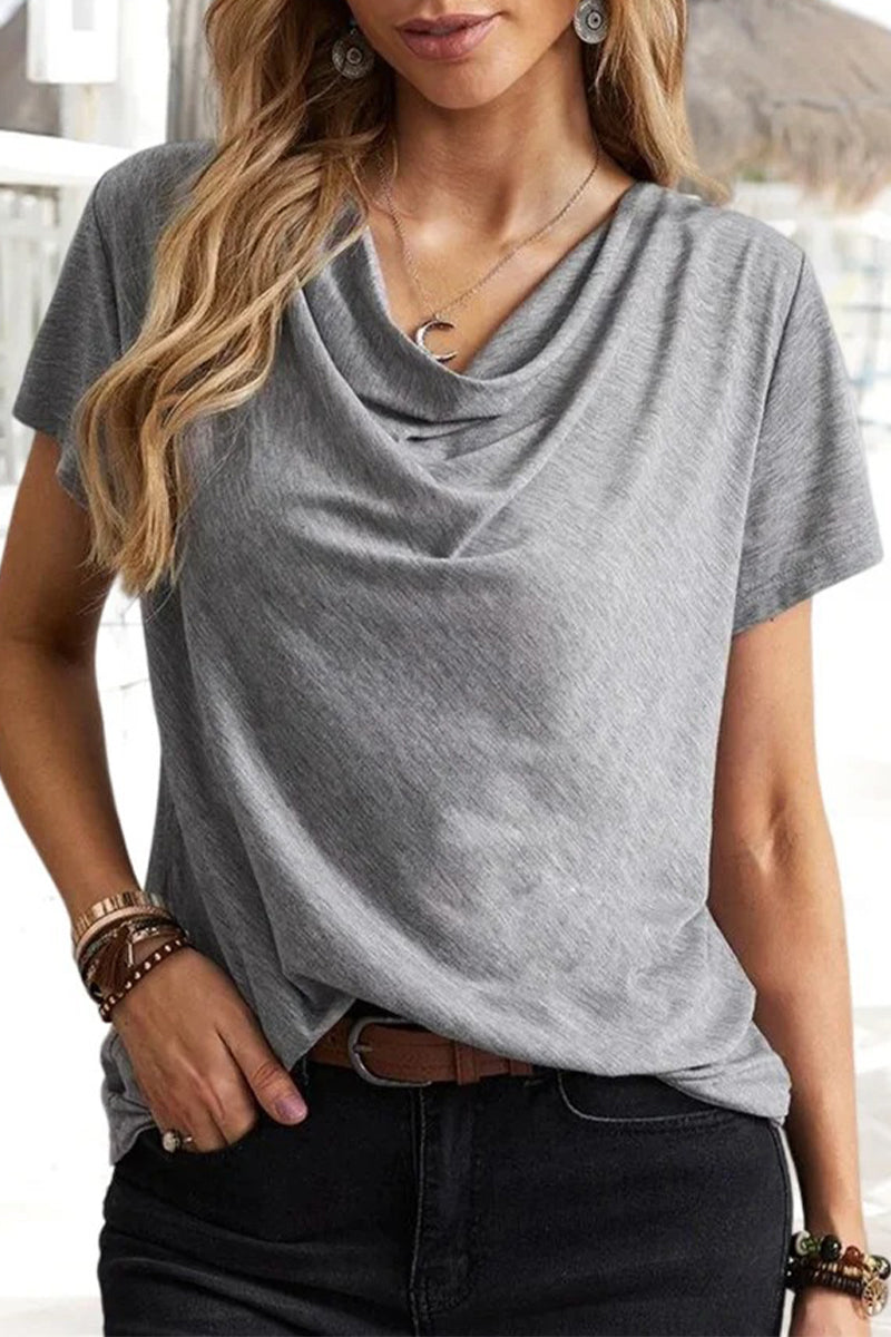 Simplicity Color U Neck T-shirts(5 Colors)
