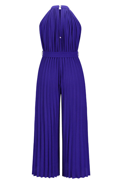 Simplicity Frenulum Fold Halter Loose Jumpsuits(6 Colors)